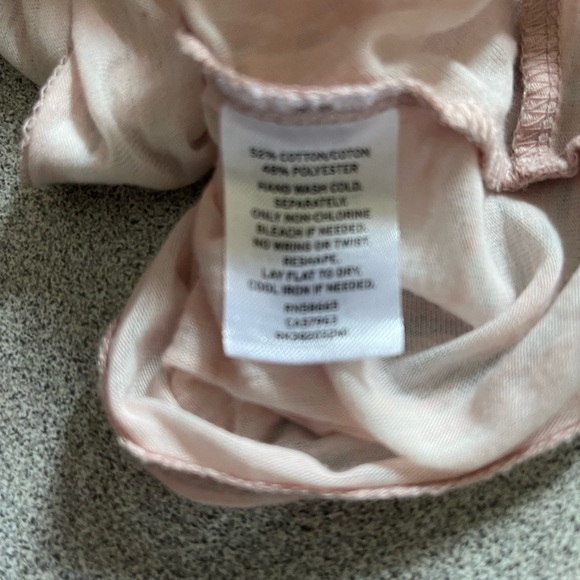 Susina Semi Sheer Pink Side Tied T-Shirt Size XL - Picture 6 of 8